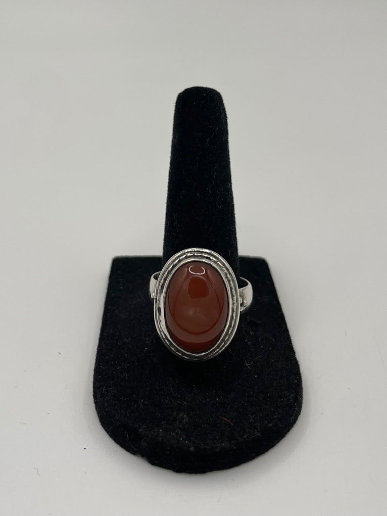 Carnelian Silver Ring
