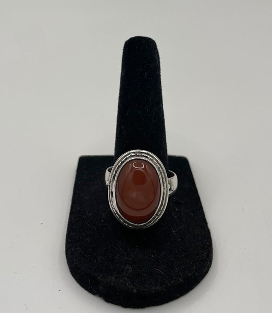 Carnelian Silver Ring