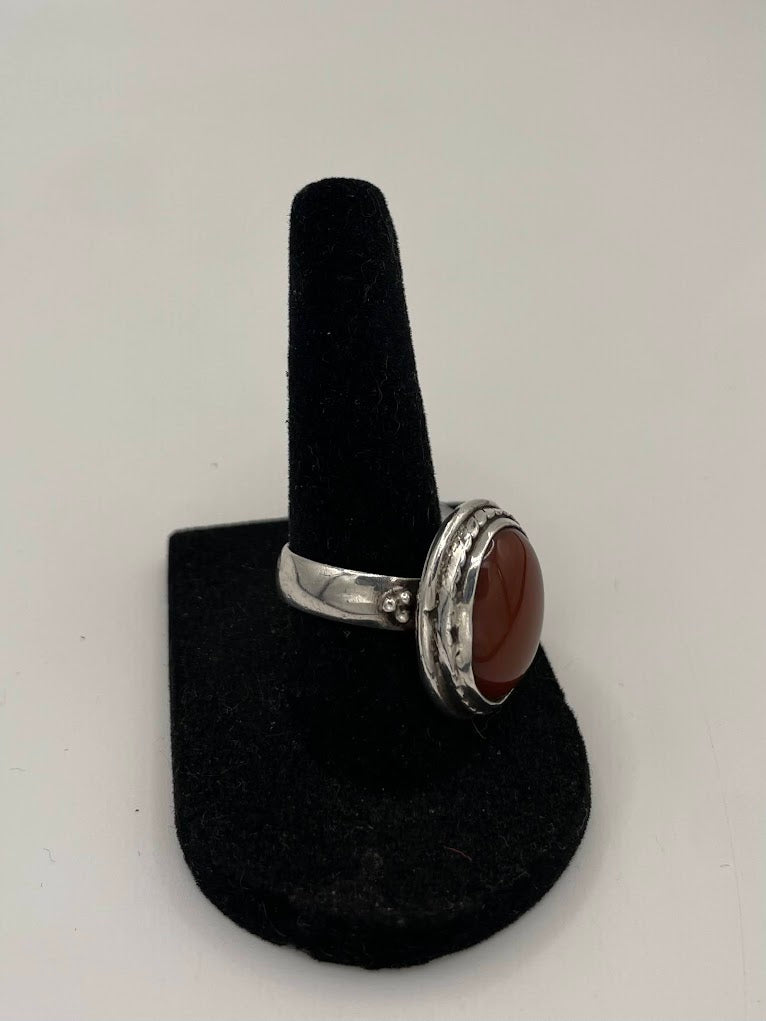 Carnelian Silver Ring