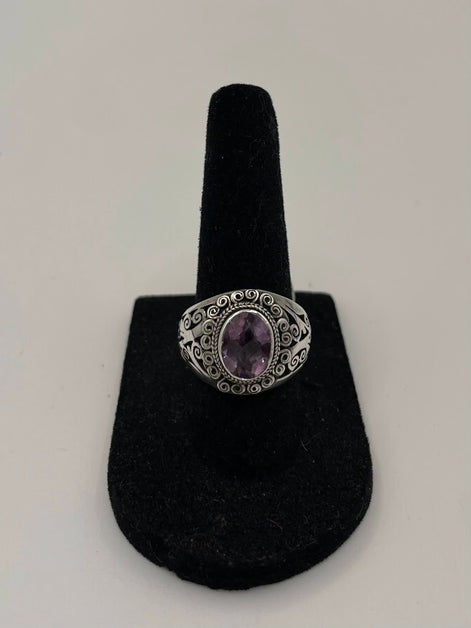 Amethyst Silver Ring