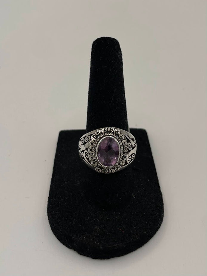 Amethyst Silver Ring