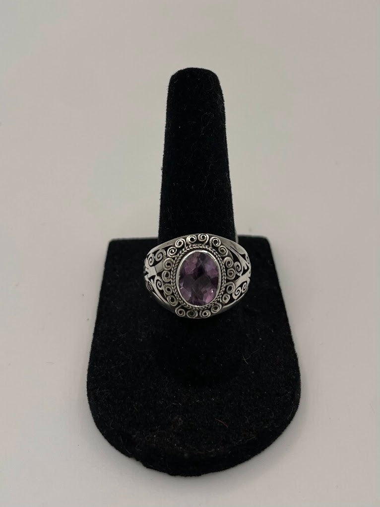 Amethyst Silver Ring