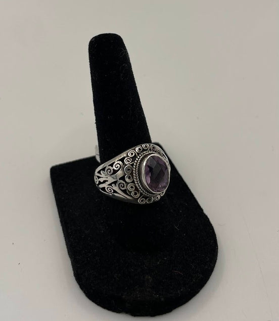 Amethyst Silver Ring