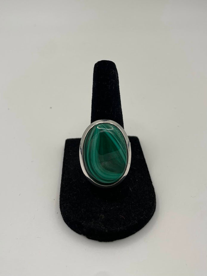 Malachite Silver Ring