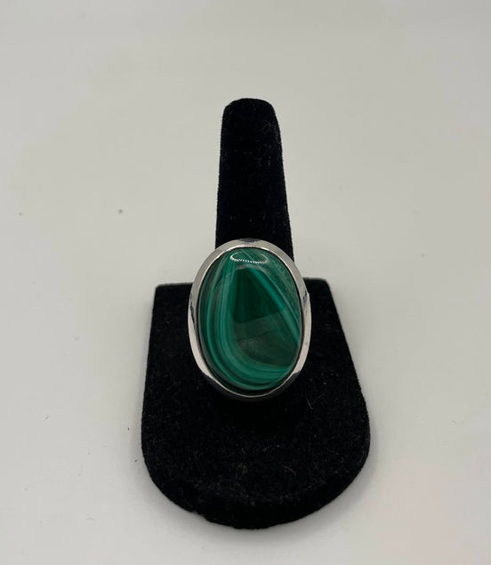 Malachite Silver Ring
