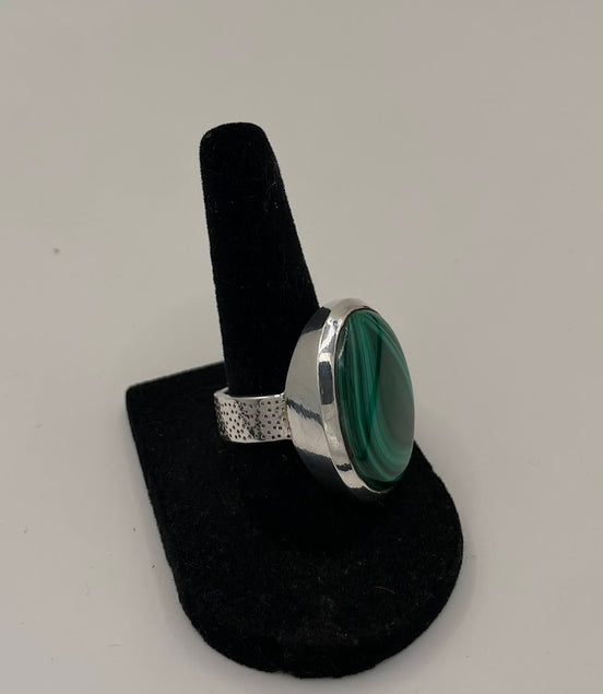 Malachite Silver Ring
