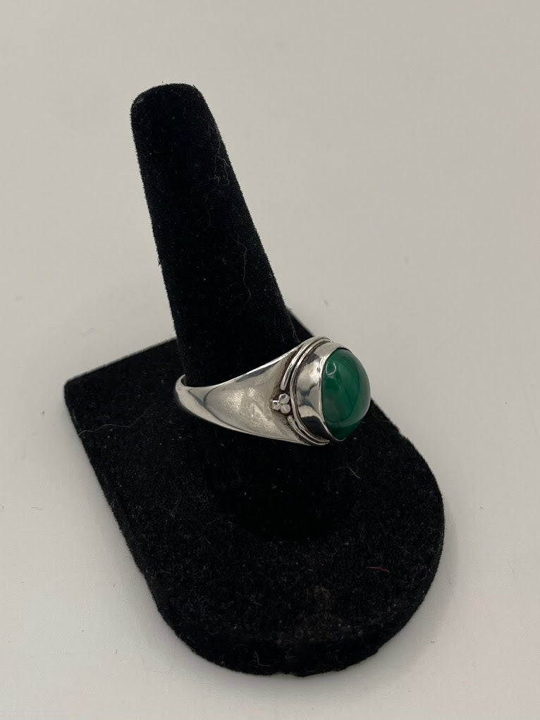 Malachite Silver Ring