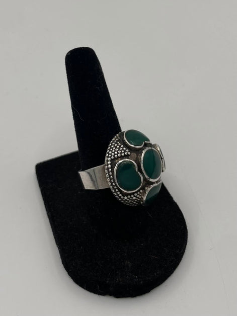 Antique Afghan Jade Silver Ring