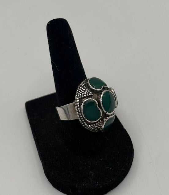 Antique Afghan Jade Silver Ring