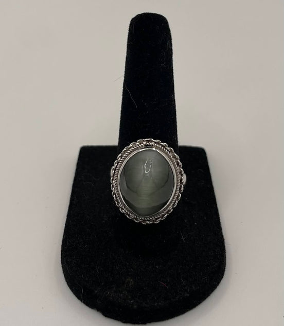 Hawks Eye Silver Ring