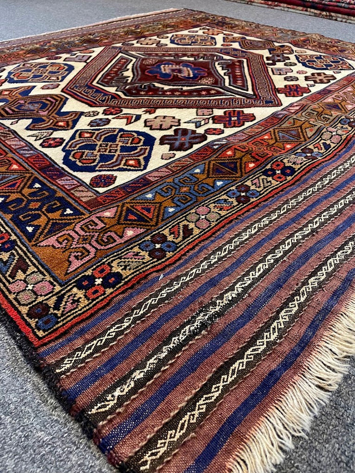 Afghan Baluch Sumak/Pile Combo 4'2 x 4'6