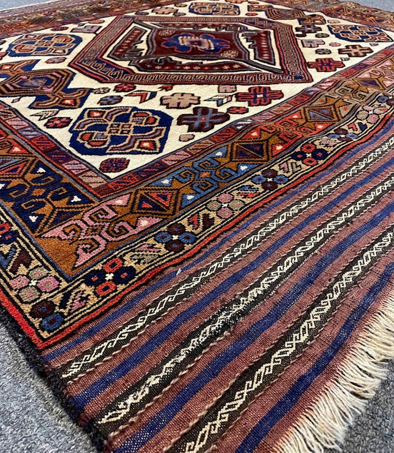 Afghan Baluch Sumak/Pile Combo 4'2 x 4'6