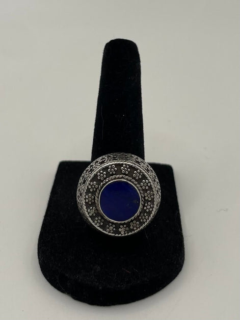 Antique Afghan Lapis Lazuli Silver Ring