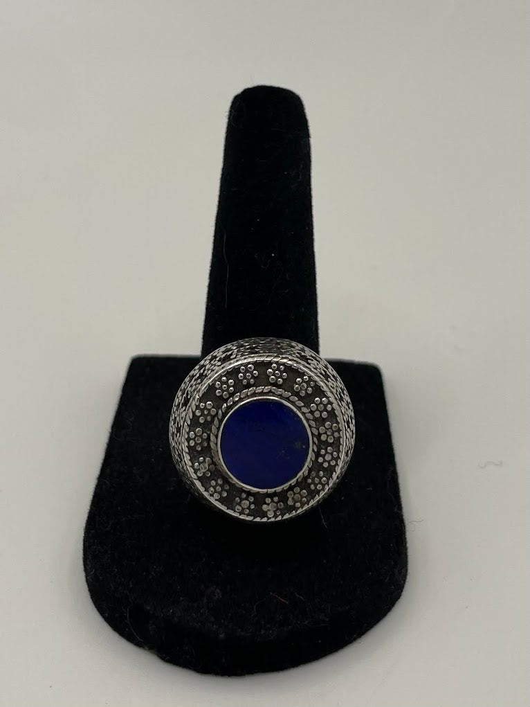 Antique Afghan Lapis Lazuli Silver Ring