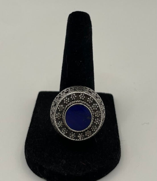 Antique Afghan Lapis Lazuli Silver Ring