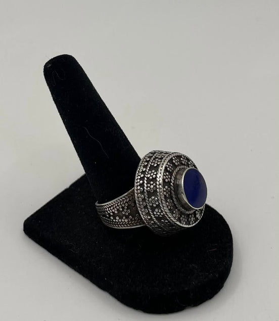 Antique Afghan Lapis Lazuli Silver Ring