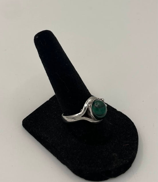 Malachite Silver Ring