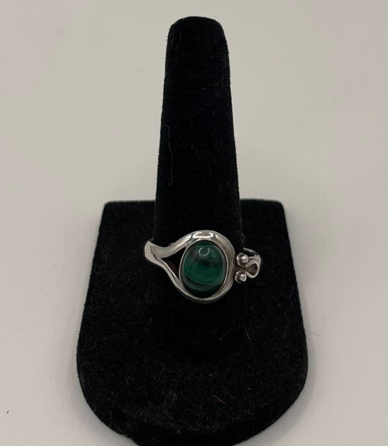 Malachite Silver Ring