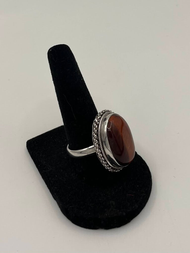 Tiger's Eye Silver Ring