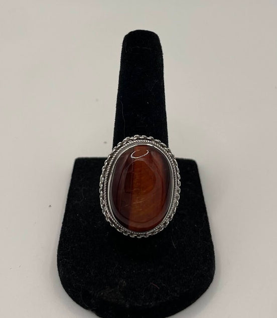 Tiger's Eye Silver Ring