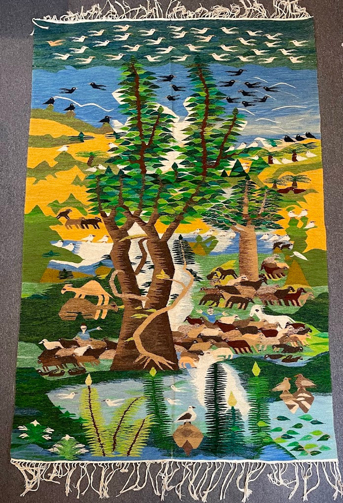 Egyptian Tree of Life Kilim 5'4 x 8'0