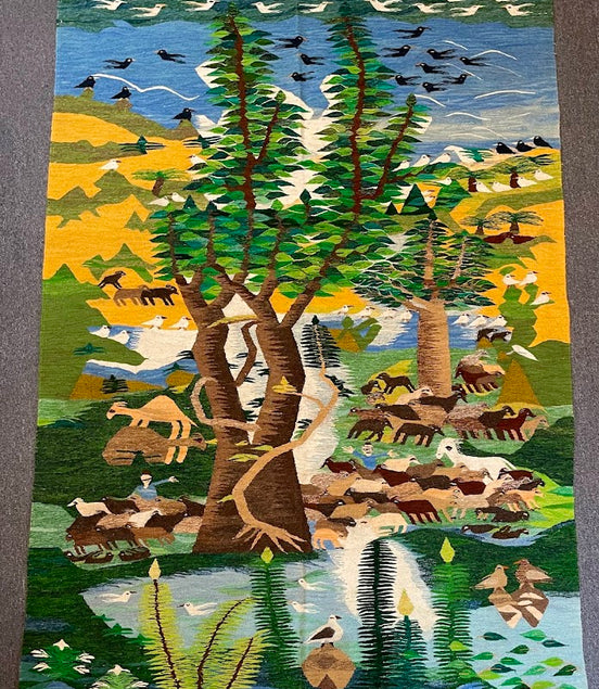 Egyptian Tree of Life Kilim 5'4 x 8'0