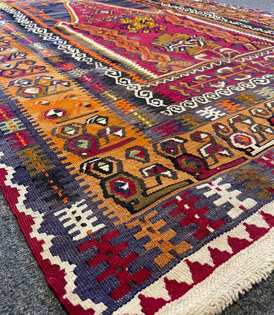 Turkish Kayseri Prayer Kilim 4'4 x 6'0