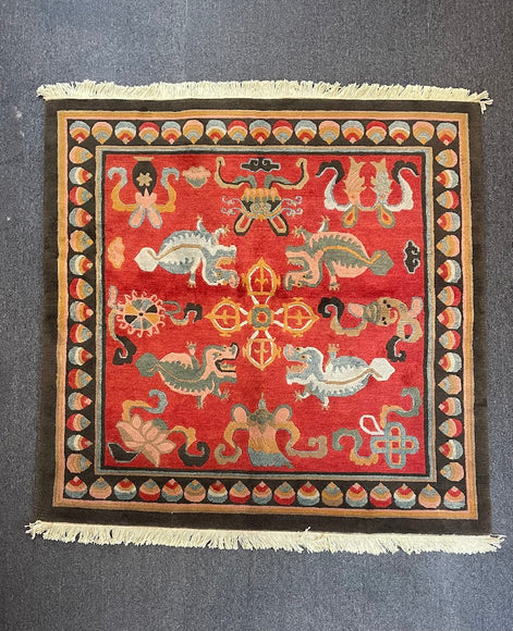 Tibetan Dancing Dragon 5'0 x 5'0