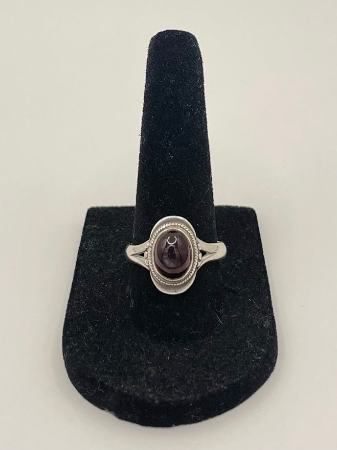 Garnet Silver Ring