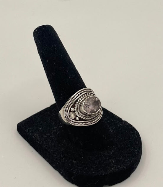 Amethyst Silver Ring