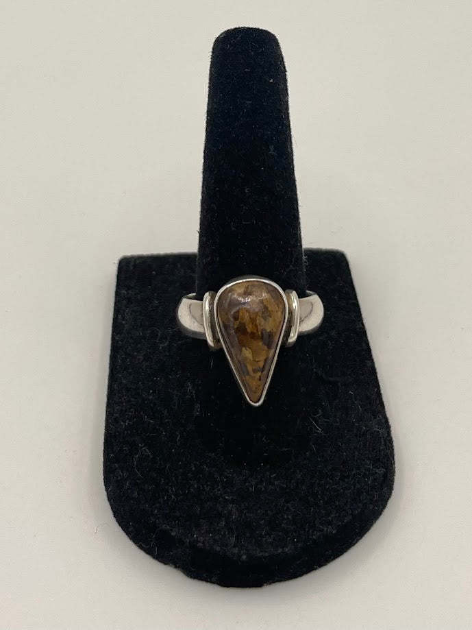 Bronzite Silver Ring
