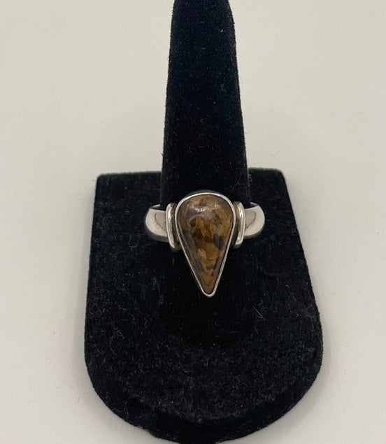 Bronzite Silver Ring