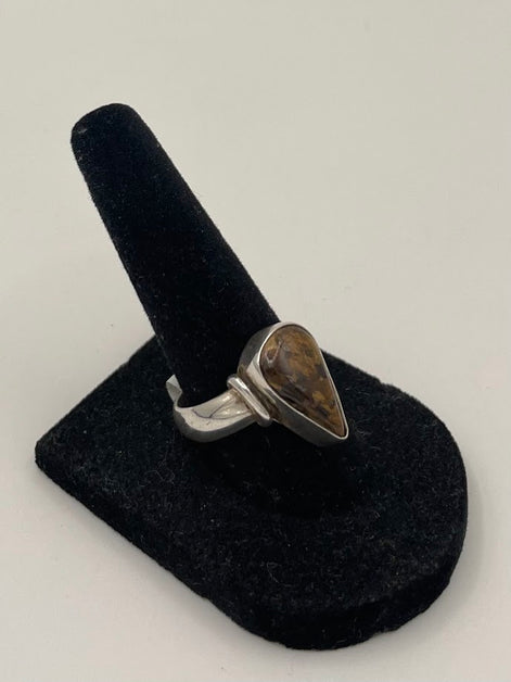 Bronzite Silver Ring