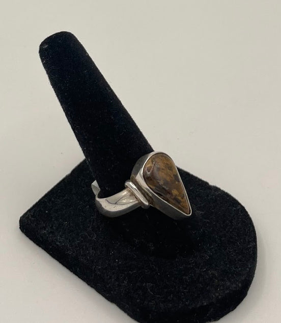 Bronzite Silver Ring