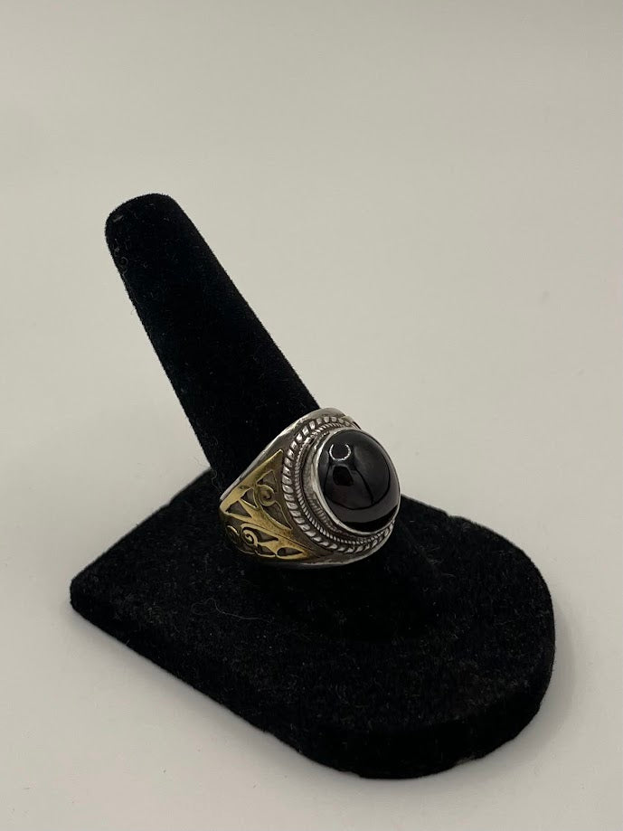 Garnet Silver Ring