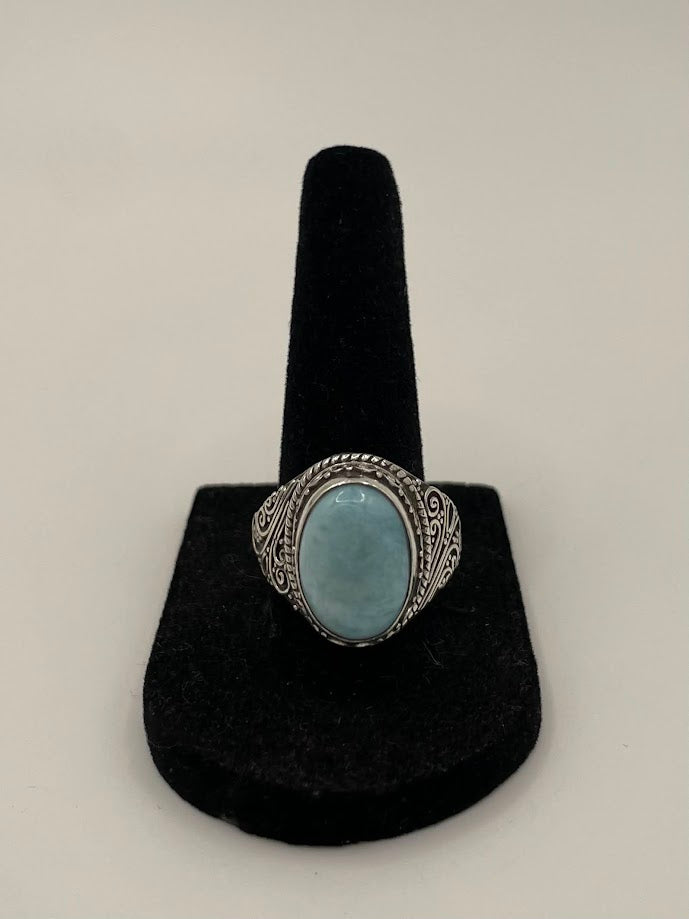 Larimar Silver Ring