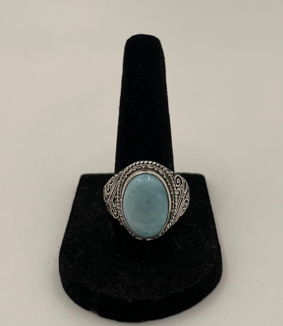 Larimar Silver Ring