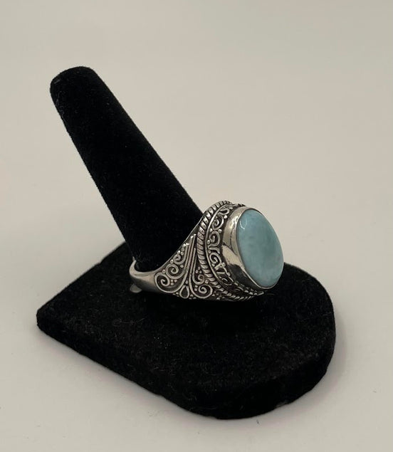 Larimar Silver Ring