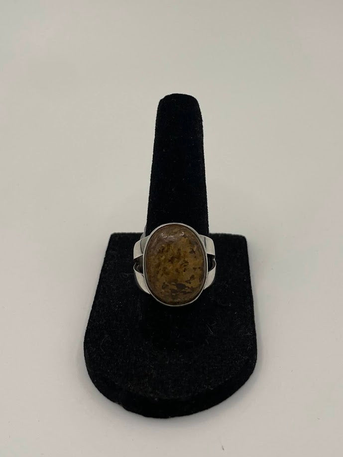 Bronzite Silver Ring