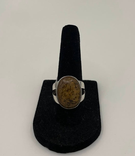 Bronzite Silver Ring