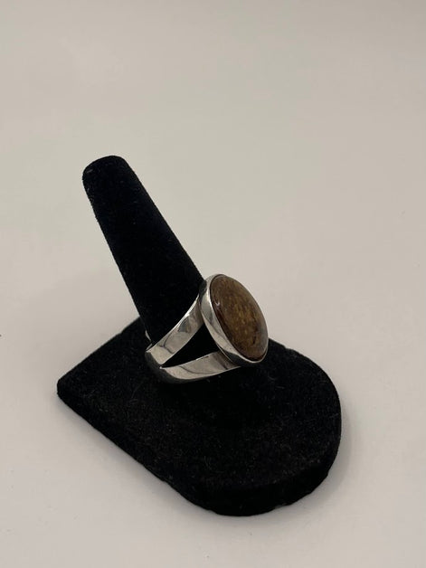 Bronzite Silver Ring