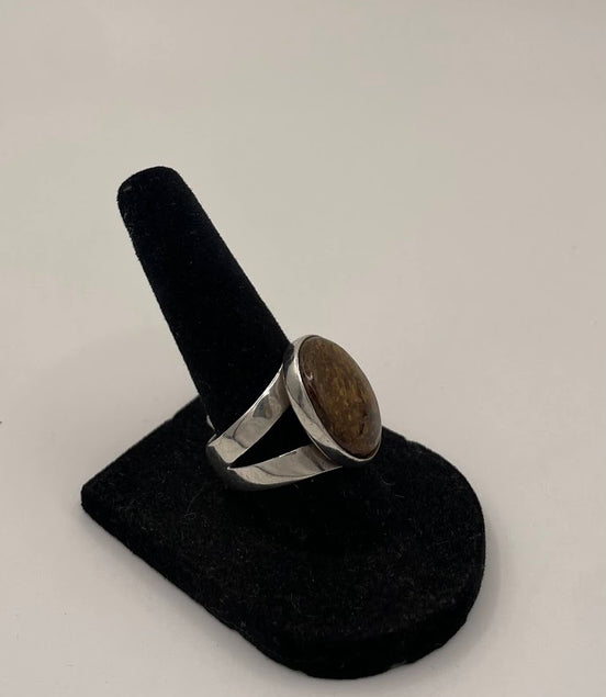 Bronzite Silver Ring