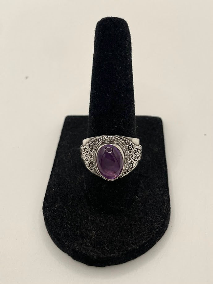Amethyst  Silver Ring