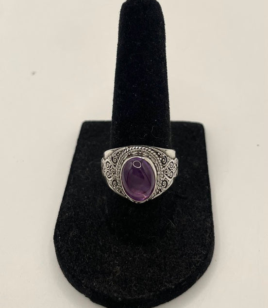 Amethyst  Silver Ring