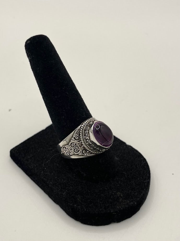 Amethyst  Silver Ring