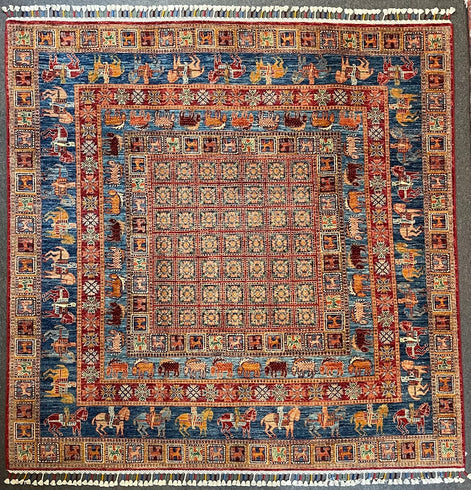 Afghan Pazyryk 6'11 x 6'11