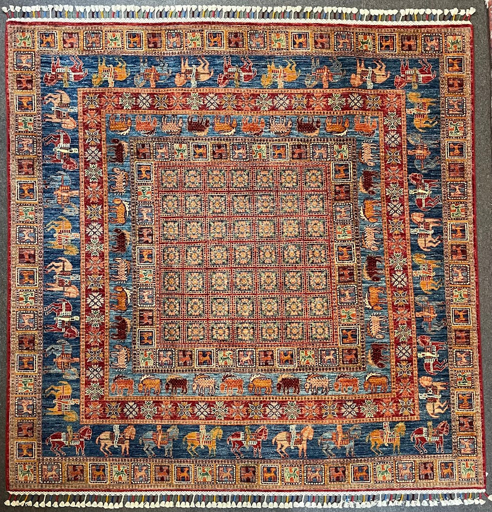 Afghan Pazyryk 6'11 x 6'11