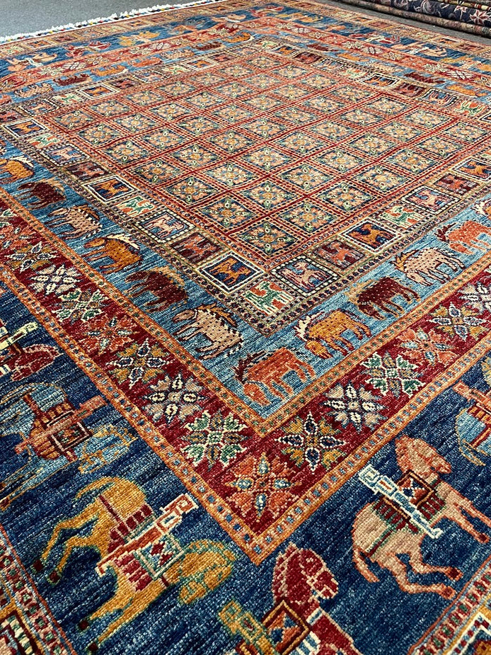 Afghan Pazyryk 6'11 x 6'11 – Woven History & Silk Road