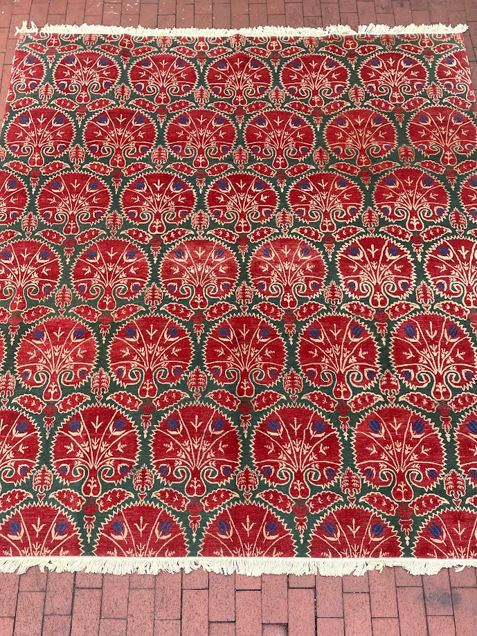 Tibetan Ottoman Brocade 8'2 x 9'11