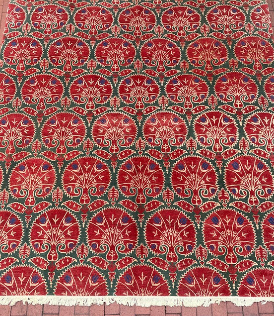 Tibetan Ottoman Brocade 8'2 x 9'11